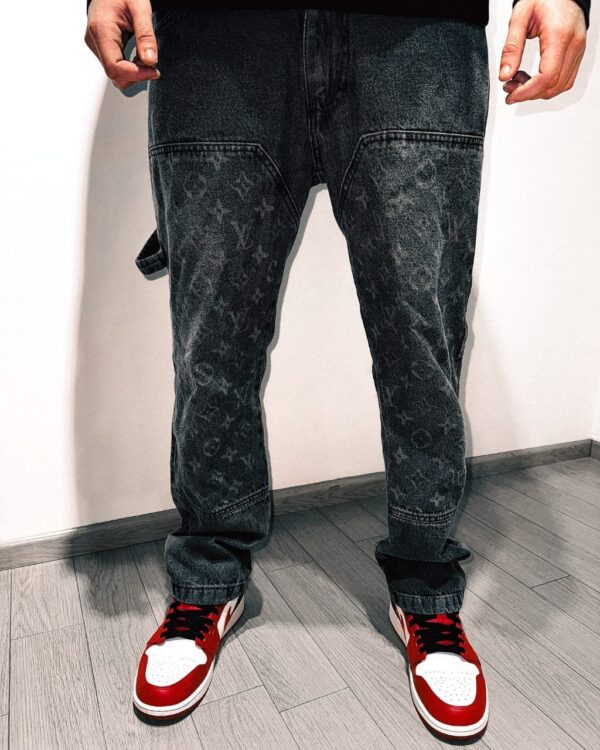 Jeans Fancy Drip “Shadow Monogram LV” – Denim Premium Texturizado - Image 2