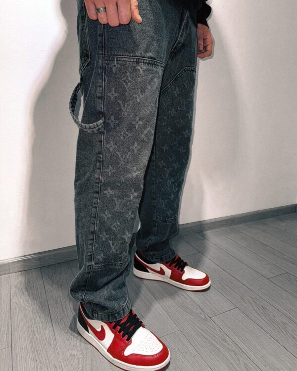 Jeans Fancy Drip “Shadow Monogram LV” – Denim Premium Texturizado - Image 3