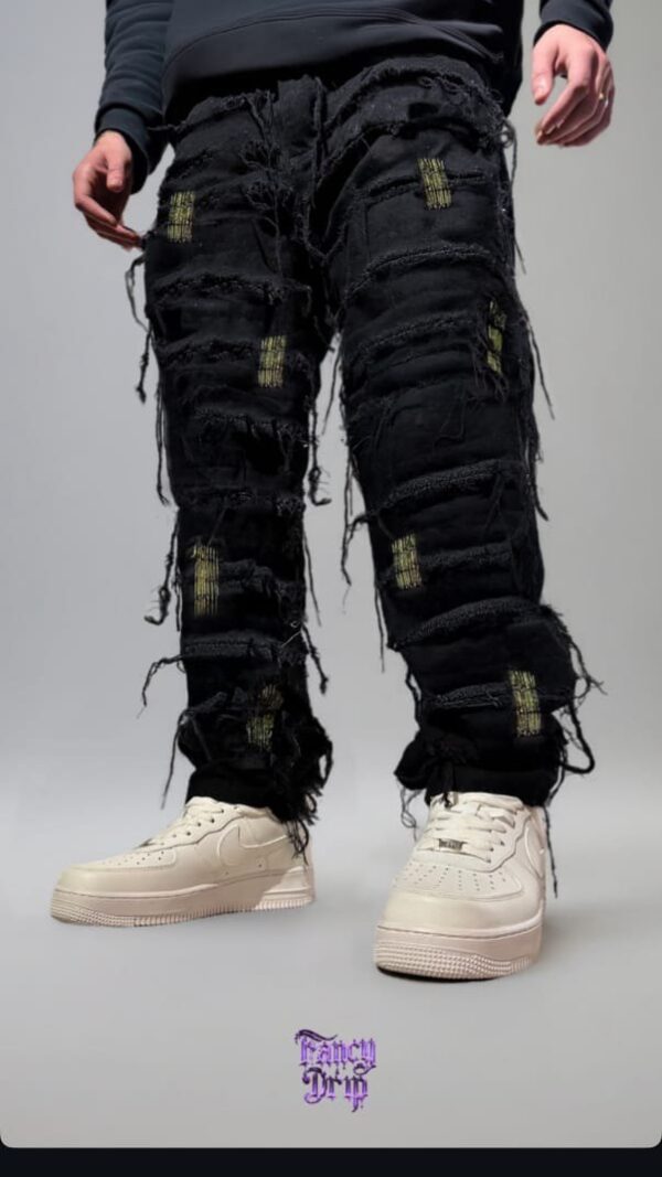 Jeans Fancy Drip “Black Ripper” – Edición Salvaje