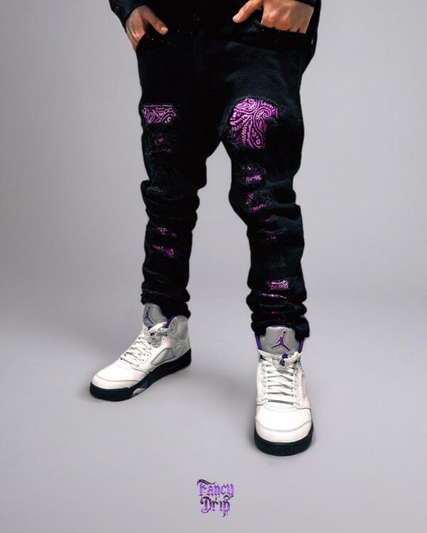 Jeans Fancy Drip “Purple Code” – Edición Premium Streetwear