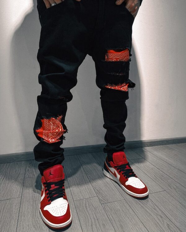 Jeans Fancy Drip “Paint Bandana Red” – Street Drop